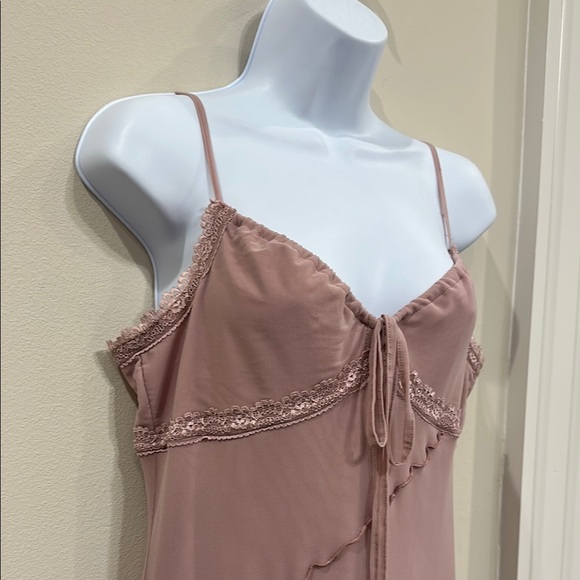 NWT Bailey Rose Pink Spaghetti Strap Maxi Dress- large - Picture 4 of 8